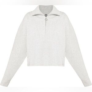 NWT SWEATY BETTY Recycled Polyester Sand Wash Funnel Neck Half Zip SIZE 8/ M